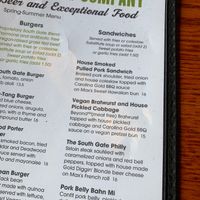 Vegan bratwurst  at South Gate Brewing Company in Oakhurst