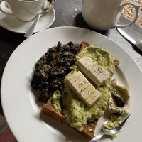 Vegan brekky and ginger tea  at Kashi Art Gallery in Kochi