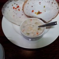 Appam - veggie, not vegan but my friend absolutely loved it! at Kashi Art Gallery in Kochi