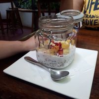 Vegan granola - very tasty and a good breakfast to start the day! at Kashi Art Gallery in Kochi