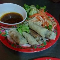 Fried spring rolls!! So yum!! at Quan Chay - Cua Dai in Hoi An