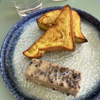 Faux gras e Pan brioche che mi ricorda l’infanzia francese   at Herbe in Reggio Emilia