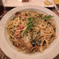 Tallarines at La Factoría Vegana in Leon