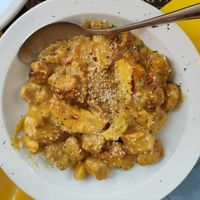 Seitán con salsa de pimienta at La Factoría Vegana in Leon