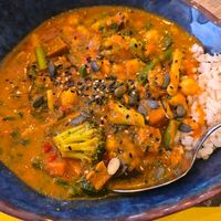 Curry at La Factoría Vegana in Leon