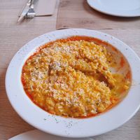 Arroz meloso con calabaza y setas at La Factoría Vegana in Leon
