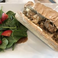 Philly cheesesteak at Mind Your Belly in Richmond