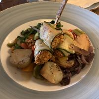 Stuffed Moroccan courgette rolls at Red Lion in Marlborough