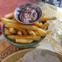 Fries and garlic sauce  at Comptoir Libanais in Oxford