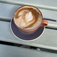 Oat milk cappuccino   at Pear Tree in Hermanus