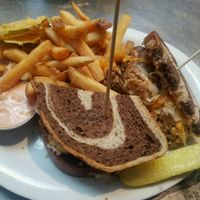 Glorious reuben with vegan cheese at The Portsmouth Brewery in Portsmouth