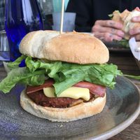 Beyond meat burger at Logan MacLean in Waipu