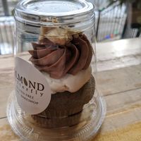 Vegan chocolate vanilla cookie dough cupcake at Almond Butterfly - Harbord St in Toronto