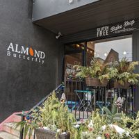 Entrance - note, must climb a few stairs to get to the door at Almond Butterfly - Harbord St in Toronto