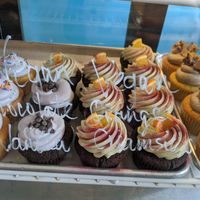 Selection of vegan cupcakes at Almond Butterfly - Harbord St in Toronto
