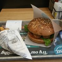 Falafel burger at The Butcher in Bern