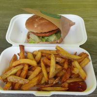 Green mountain burger at The Butcher in Bern