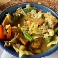 Curry met tempeh  at Bambu Pemaron in Singaraja