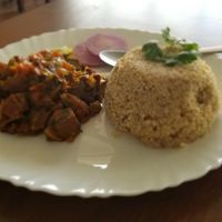 Mock chicken millet at Plantarium in Hyderabad