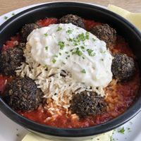 greek dish  at Brauhaus Sacher in Leonberg