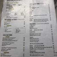 Menu   at Manjerica in Lisbon