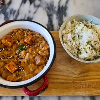 Vegan version of Portuguese beans stew at Manjerica in Lisbon