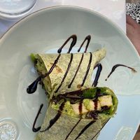 Vegan guacamole wrap with marinated Tofu   at Manjerica in Lisbon