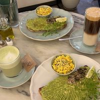 Avocado on toast, with an extra side of tofu scramble at Manjerica in Lisbon
