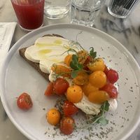 Cashew Cheese & Tomato Toast  at Manjerica in Lisbon