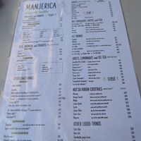 Menu at Manjerica in Lisbon