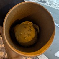 Pistachio vegan ice cream! at Manjerica in Lisbon