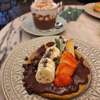 Vegan Pancake with Banana & Chocolate at Manjerica in Lisbon