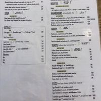 Menu  at Manjerica in Lisbon