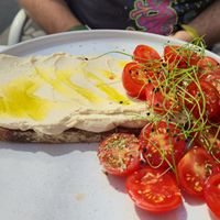 Cashew cheese toast at Manjerica in Lisbon