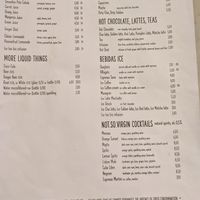 Menu at Manjerica in Lisbon