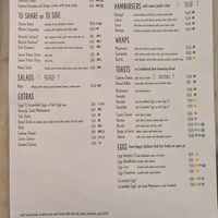 Menu at Manjerica in Lisbon