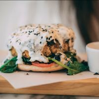 100% plant based burger (several options) at Manjerica in Lisbon