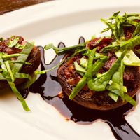 Vegan stuffed mushrooms at Qulture in Puerto Vallarta