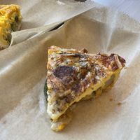 Poblano and corn quiche   at Mindful Baking Kitchen & Cafe in Chicago