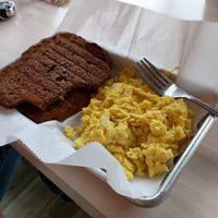 Scramble and toast at Mindful Baking Kitchen & Cafe in Chicago