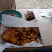 Quiche and potatoes at Mindful Baking Kitchen & Cafe in Chicago