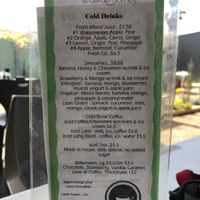 Cold drinks menu as at 19-09-19 at Coogle Cafe in Narrabri