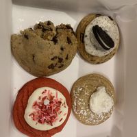 Choc chip, cookies and cream, strawberry explosion and lemon cookies   at Bonus Bakery in Vancouver