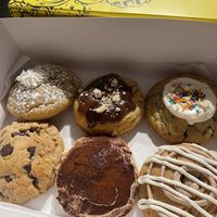 lemon, Nutella, sprinkle, chocolate walnut, tiramisu, cinnamon roll  at Bonus Bakery in Vancouver