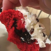 Strawberry fill8ng at Bonus Bakery in Vancouver