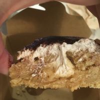 Cream filling in the tiramisu cookie at Bonus Bakery in Vancouver