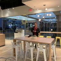 Large table at Bonus Bakery in Vancouver