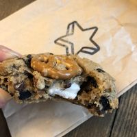 Bonus cookie with marshmallow centre at Bonus Bakery in Vancouver
