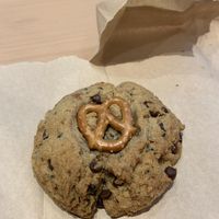 Chocolate chip marshmallow pretzel cookie at Bonus Bakery in Vancouver