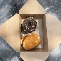 Oreo and cookie donut the second one was AMAZING at Valhalla Bakery in St Petersburg